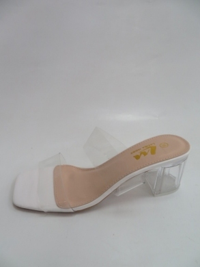 Klapki damskie na obcasie (36-41) QL-200 WHITE