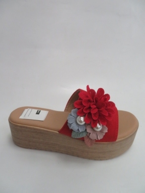 Klapki damskie na koturnie (36-41) 8037-2 RED
