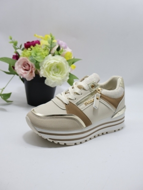 Buty sportowe damskie na płaskim (36-41) 1680 BEIGE