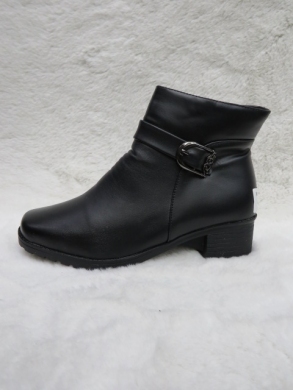 Botki damskie ocieplane na płaskim (37-42) 3010 BLACK