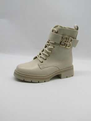 Botki damskie ocieplane na płaskim (36-41) AM7521 BEIGE