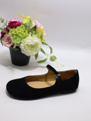 Baleriny damskie (36-41) P-319 BLACK-SKÓRA