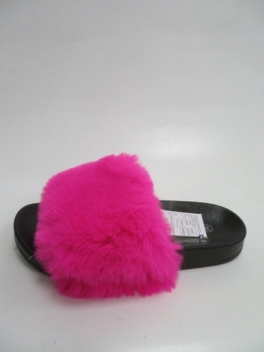 Klapki damskie z futerkiem (36-41) LE-398 FUCHSIA
