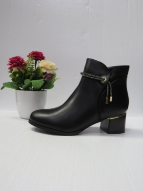 Botki damskie ocieplane na obcasie (36-41) AB23-1 BLACK