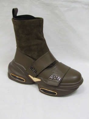 Kozaki damskie na płaskim (36-41) JJ07 GREEN