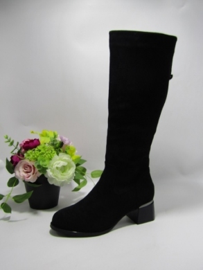 Kozaki damskie ocieplane na obcasie (36-41) LH132 BLACK