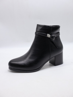Botki damskie ocieplane na obcasie (36-41) 2915-2 BLACK