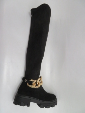 Kozaki damskie jesienne na obcasie (36-41) DE1085S BLACK