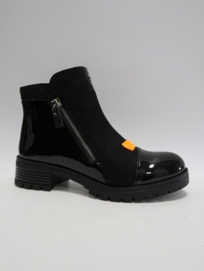 Botki damskie na płaskim (36-41) 588-57 BLACK