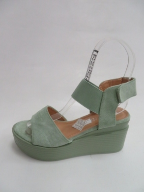 Sandały damskie na koturnie (36-41) 9011 GREEN