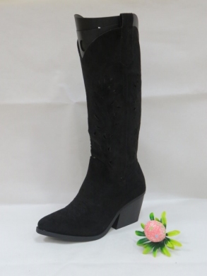 Kozaki damskie ocieplane na obcasie (36-41) HQ5039 BLACK