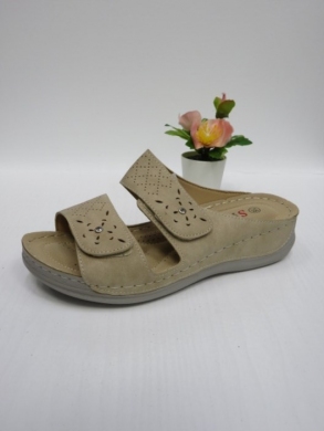 Klapki damskie na koturnie (36-41) HU501 KHAKI