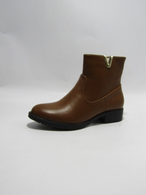 Botki damskie na płaskim (36-41) D7-12 CAMEL