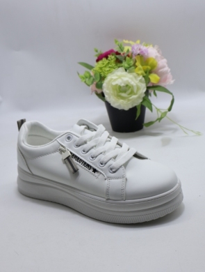 Buty sportowe damskie na płaskim (36-41) 36804-82 WH/GREY
