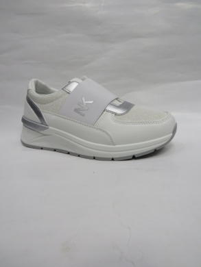 Buty sportowe damskie na płaskim (36-41) XBC23207 WHITE