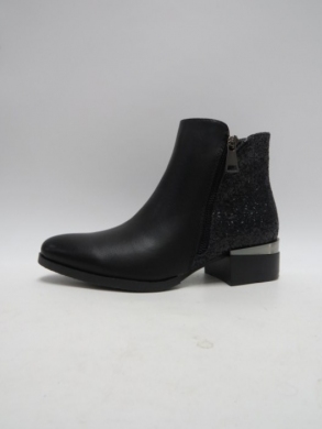 Botki damskie ocieplane na płaskim (36-41) 8910 BLACK