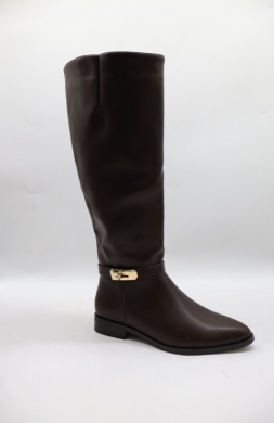 Kozaki damskie na płaskim (36-41) 69019 BROWN