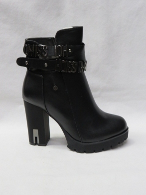 Botki damskie ocieplane na obcasie (36-41) Z122 BLACK