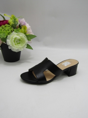 Klapki damskie na obcasie (36-41) 1038 BLACK