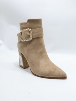Botki damskie na obcasie (36-41) R573 KHAKI