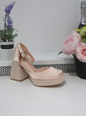 Sandały damskie na obcasie (36-41) J218 BEIGE