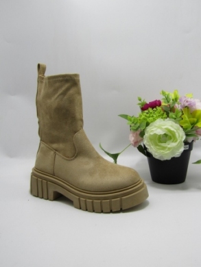 Botki damskie na płaskim (36-41) R67 KHAKI