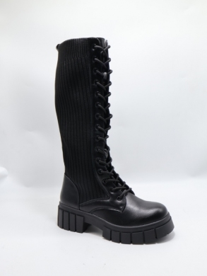 Kozaki damskie na płaskim (36-41) JW171 BLACK