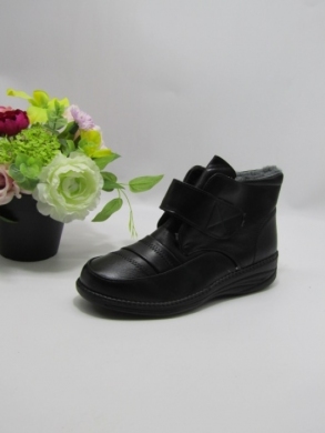 Botki damskie ocieplane na płaskim (37-42) M9901 BLACK