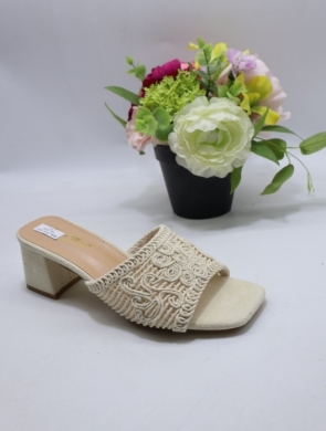 Klapki damskie na obcasie (36-41) HD-41 BEIGE