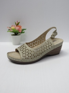 Sandały damskie na koturnie (36-41) 0535 BEIGE