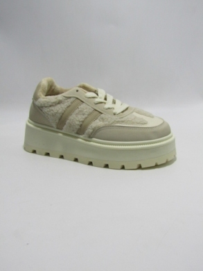 Buty sportowe damskie na płaskim (36-41) 24886 BEIGE