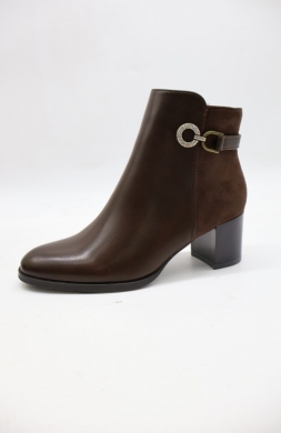 Botki damskie ocieplane na obcasie (36-41) 581 BROWN