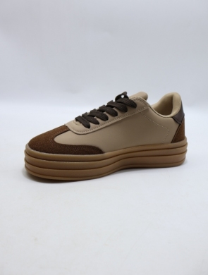Buty sportowe damskie na płaskim (36-41) B2139 BROWN