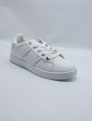Buty sportowe damskie na płaskim (36-41) DD-319 WH/SILVER