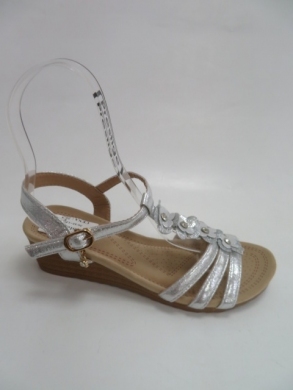 Sandały damskie na koturnie (36-41) 610 SILVER
