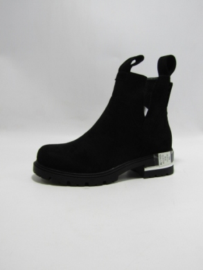 Botki damskie ocieplane na płaskim (36-41) H2413A BLACK