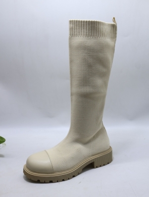 Kozaki damskie na płaskim (36-41) HQ316 BEIGE