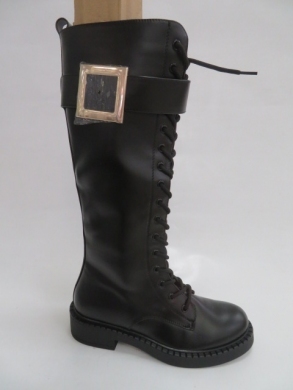 Kozaki damskie ocieplane na płaskim (36-41) RXJ142 BLACK