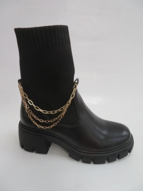 Kozaki damskie jesienne na płaskim (36-41) DA76 BLACK