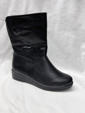 Kozaki damskie ocieplane na płaskim (37-42) 2207 BLACK