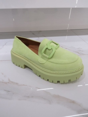 Mokasyny damskie na koturnie (36-41) 7911 GREEN