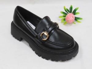 Mokasyny damskie na koturnie (36-41) HXL-02 BLACK
