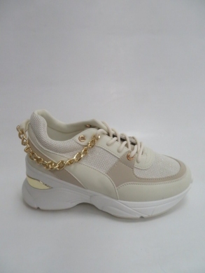Buty sportowe damskie na płaskim (36-41) 2645 BEIGE