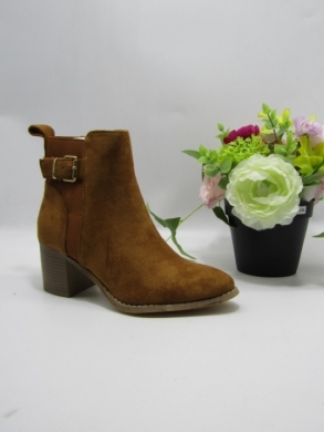 Botki damskie ocieplane na obcasie (36-41) C833 CAMEL