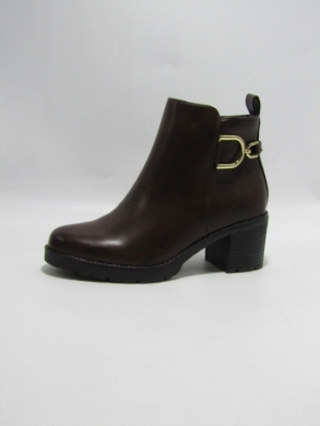 Botki damskie ocieplane na obcasie (36-41) 1367 BROWN