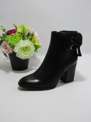 Botki damskie ocieplane na obcasie (36-41) F5817 BLACK
