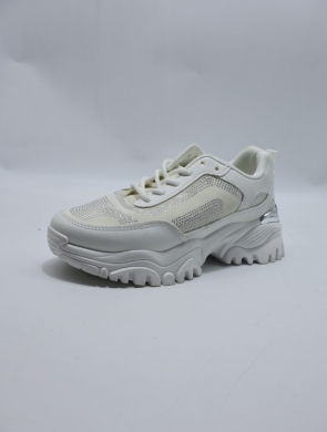 Buty sportowe damskie na płaskim (36-41) WW057 WHITE