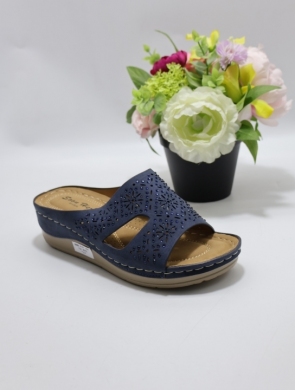 Klapki damskie na koturnie (36-41) 8-127 BLUE