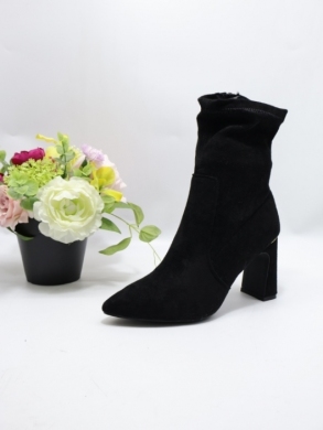 Botki damskie na obcasie (36-41) 168-390 BLACK