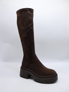 Kozaki damskie na obcasie (36-41) 9671A BROWN